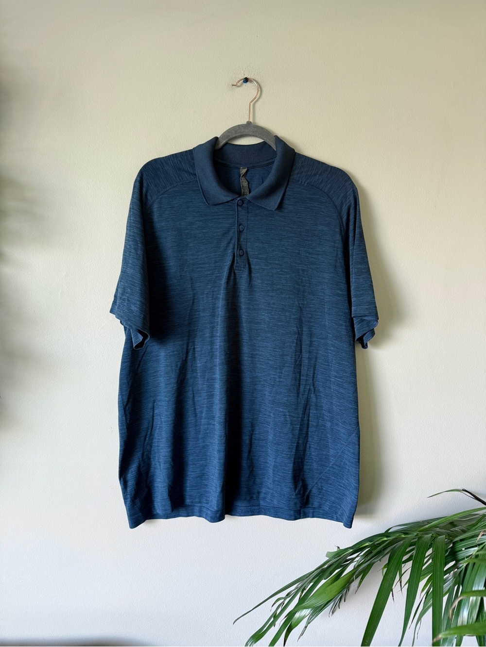 Lululemon men polo shirt navy blue XXL
